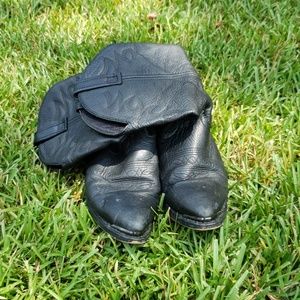 Leather cowboy boots